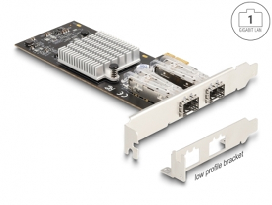 Picture of Delock PCI Express x1 Card to 2 x SFP slot Gigabit LAN i350