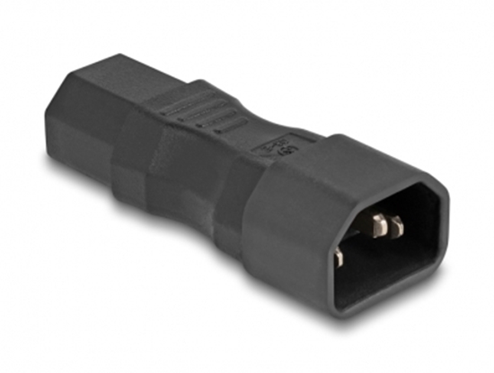 Picture of Delock Power Adapter IEC 60320 - C14 to C13, male / female, 10 A, straight