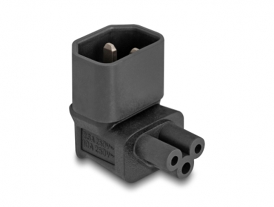 Picture of Delock Power Adapter IEC 60320 - C14 to C5, male / female, 2.5 A, 90° angled