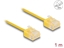 Attēls no Delock RJ45 Network Cable Cat.6 UTP Ultra Slim 1 m yellow with short plugs