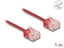 Attēls no Delock RJ45 Network Cable Cat.6 UTP Ultra Slim 1 m red with short plugs