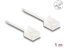 Attēls no Delock RJ45 Network Cable Cat.6 UTP Ultra Slim 1 m white with short plugs