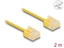 Attēls no Delock RJ45 Network Cable Cat.6 UTP Ultra Slim 2 m yellow with short plugs