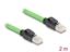 Picture of Delock RJ45 Network Cable Cat.6A plug to plug SF/UTP suitable for drag chains PUR (TPU) 2 m green