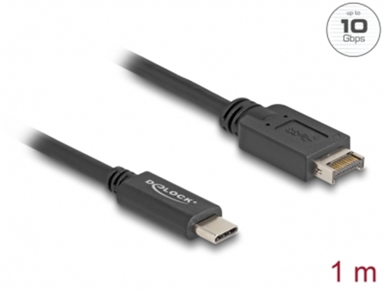 Изображение Delock USB 10 Gbps Cable USB Type-E Key A 20 pin male to USB Type-C™ male 1 m