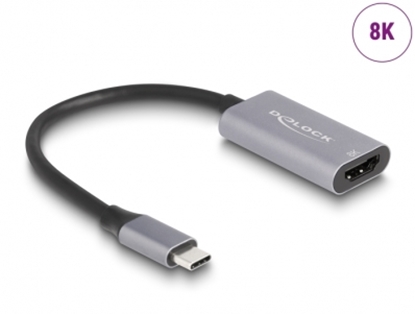 Attēls no Delock USB Type-C™ Adapter to HDMI (DP Alt Mode) 8K with HDR function aluminium