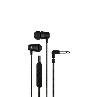 Attēls no Devia wired earphones Kintone Metal jack 3,5mm bla