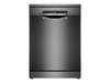 Изображение Dishwasher | SMS4EMC06E | Free standing | Width 60 cm | Number of place settings 14 | Number of programs 6 | Energy efficiency class B | Display | AquaStop function | Black inox