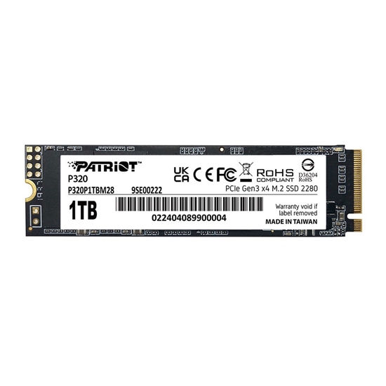 Picture of Dysk SSD Patriot P320 1TB M.2 2280 PCI-E x4 Gen3 NVMe (P320P1TBM28)