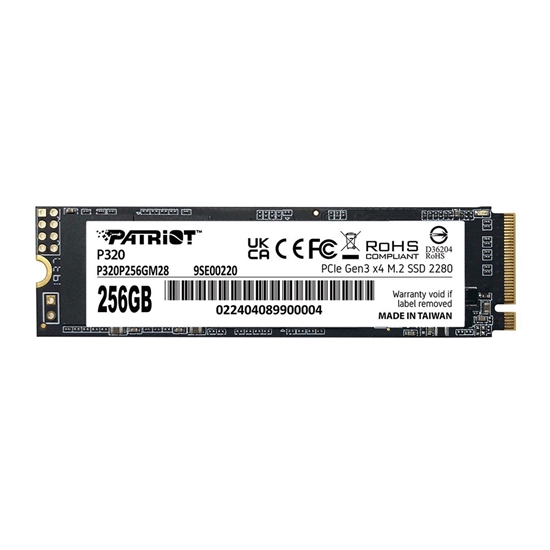 Изображение Dysk SSD Patriot P320 256GB M.2 2280 PCI-E x4 Gen3 NVMe (P320P256GM28)