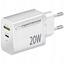 Picture of Esperanza EZC105W Wall charger Type C 20W + USB QC3.0 18W