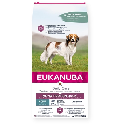 Изображение EUKANUBA Daily Care Mono-Protein Adult All Breed Duck - dry dog food - 12kg