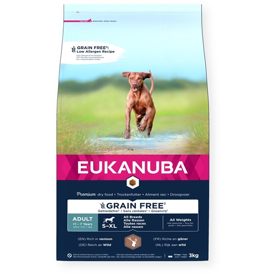 Picture of EUKANUBA Grain Free Adult All Breeds Venison - dry dog food - 3kg