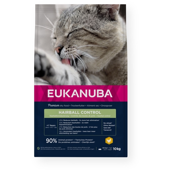 Picture of EUKANUBA Hairball Control Chicken - dry cat food - 10kg