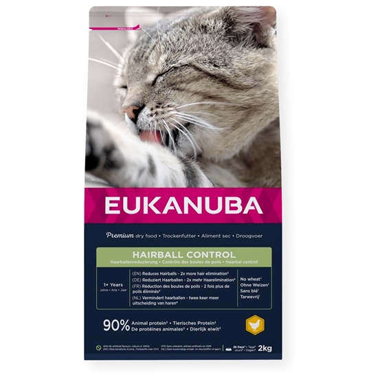 Picture of EUKANUBA Hairball Control Chicken - dry cat food - 2kg