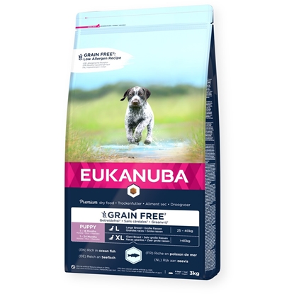 Изображение EUKANUBA Premium Grain Free Puppy Medium & Large Ocean fish - dry dog food - 3kg