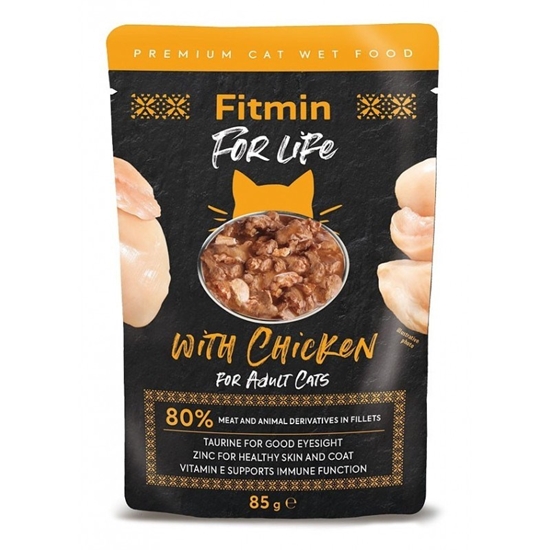 Picture of FITMIN for life Adult Chicken - wet cat food - 85g