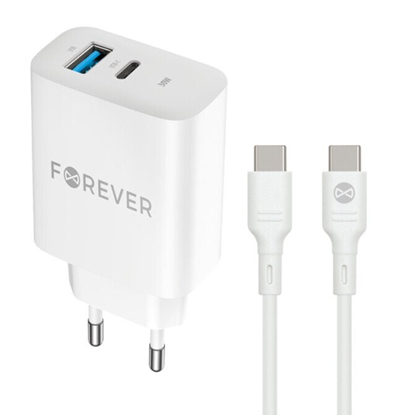 Изображение Forever TC-07 Charger PD / QC / USB-C / USB / 30W + USB-C Cable 60W