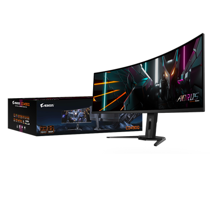 Изображение Gigabyte | CO49DQ | 49 " | OLED | DQHD | 32:9 | 144 Hz | 3 ms | 5120 x 1440 pixels | 250 cd/m² | HDMI ports quantity 	 2 x HDMI 2.1 | Black | Warranty 36 month(s)