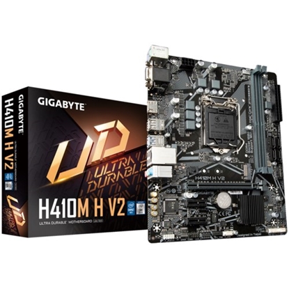 Attēls no GIGABYTE H410M H V2 Motherboard - Supports Intel Core 10th CPUs, up to 2933MHz DDR4 (OC), 1xPCIe 3.0 M.2, GbE LAN, USB 3.2 Gen 1