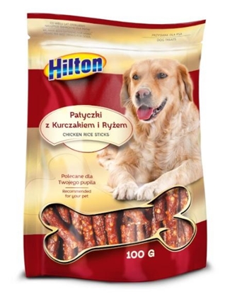 Изображение HILTON Chicken and rice sticks - dog treat - 100g