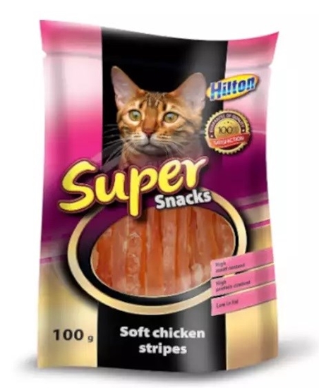 Picture of HILTON Soft chicken stripes - cat treats - 100g