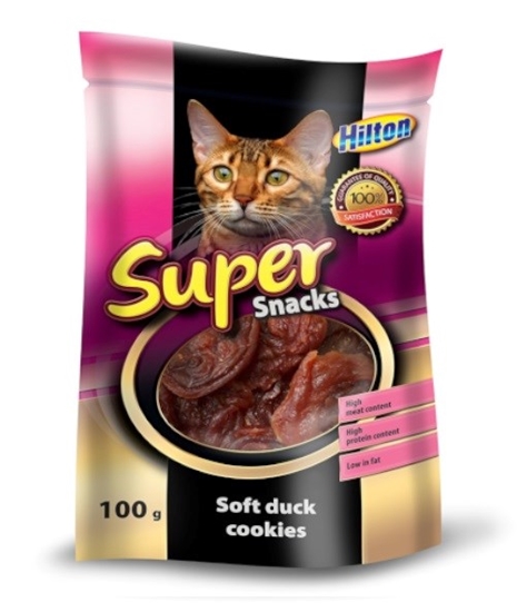 Picture of HILTON Soft duck cookies - cat treats - 100g