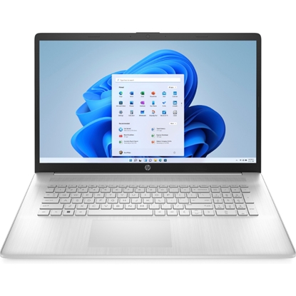 Изображение HP Laptop 17-cp2010ny - Ryzen 3 7320U, 8GB, 512GB SSD, 17.3" FHD 250-nit AG, 720p cam, FPR, US backlit keyboard, 41Wh, Natural Silver, Win 11 Home, 1 years