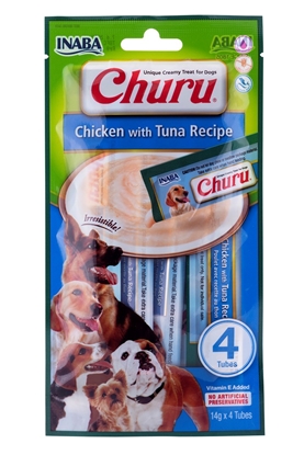 Изображение INABA Churu Chicken with tuna - dog treat - 4x14 g