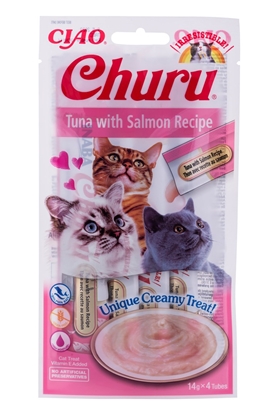 Attēls no INABA Churu Tuna with salmon - cat treats - 4x14 g