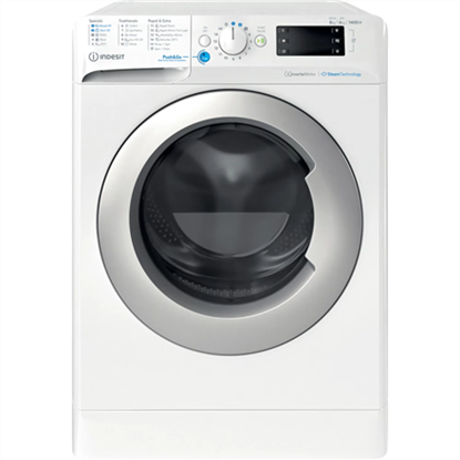 Picture of INDESIT | Washing Machine with Dryer | BDE 86436 WSV EE | Energy efficiency class A/D | Front loading | Washing capacity 8 kg | 1400 RPM | Depth 54 cm | Width 59.5 cm | LCD | Drying system | Drying capacity 6 kg | White