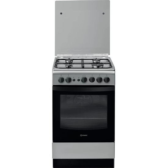 Изображение INDESIT Cooker | IS5G1PMX/E/1 | Hob type Gas | Oven type Gas | Stainless steel | Width 50 cm | Grilling | Depth 60 cm | 59 L