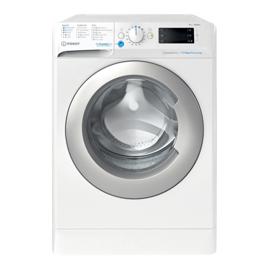 Picture of INDESIT Washing Machine BWE 91496X WSV EE, 9 kg, 1400rpm, Energy class A, Depth 63cm, White