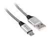 Изображение Kabel USB 2.0 AM-micro 1m czarno-srebrny