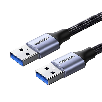 Изображение Kabel USB Ugreen USB-A - USB-A 1 m Czarny (80790)