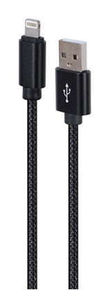 Attēls no Kabelis Gembird USB-A Male - Lightning Male 1.8m Black