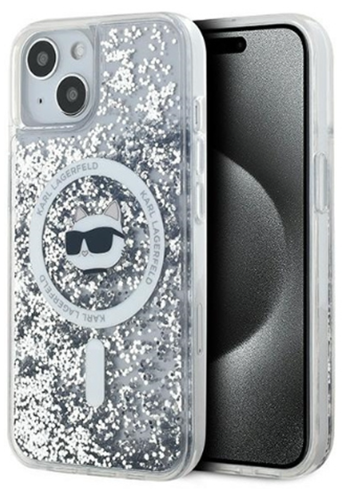 Picture of Karl Lagerfeld KLHMP15SLGCHSGH Back Case for Apple iPhone 15 / 14 / 13