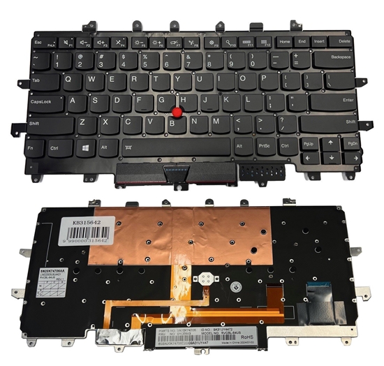 Изображение Keyboard LENOVO X1 Carbon Gen 4, with Trackpoint, with Backlight, US