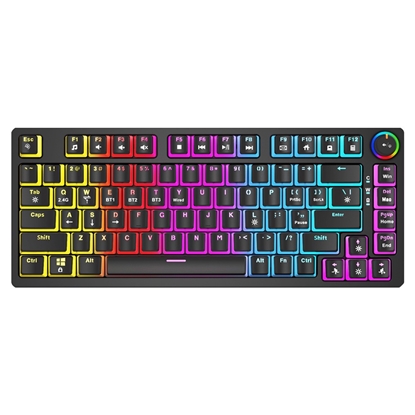 Изображение Klawiatura mechaniczna bezprzewodowa PHENIX, Gateron Yellow Pro, Pudding