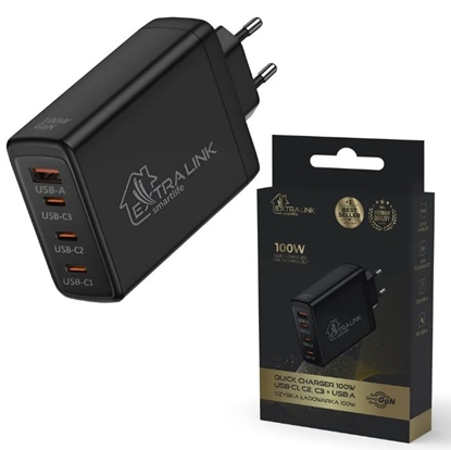 Изображение Ładowarka Smart Life Fast Charger 100W GaN  3x USB-C, USB-A 