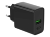 Picture of Lādētājs Gembird USB Type-C + USB Type-A Black