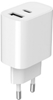 Изображение Lādētājs Gembird USB Type-C + USB Type-A White