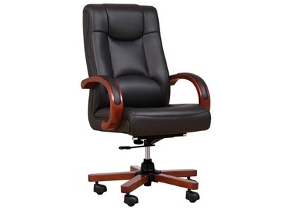 Picture of LEADER leather armchair black