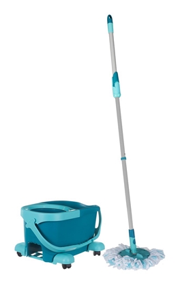 Attēls no Grindų valymo rinkinys/kibiras Viengubas bakelis LEIFHEIT Clean Twist Mop Ergo mobile Mėlyna