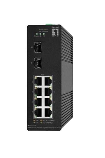 Изображение Level One LevelOne Switch 10x GE IGS-2110P  2xSFP, 8x PoE Outputs