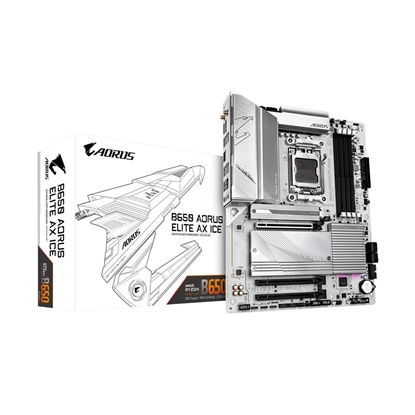 Изображение Mainboard|GIGABYTE|AMD B650|SAM5|ATX|Memory DDR5|Memory slots 4|2xPCI-Express 3.0 16x|1xPCI-Express 4.0 16x|3xM.2|1xHDMI|1xDisplayPort|1xAudio-In|1xAudio-Out|1xMicrophone|4xUSB 2.0|7xUSB 3.2|1xUSB-C|1xRJ45|B650AELITEAXICE