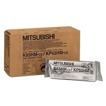 Picture of Mitsubishi Electric K65HM-CE / KP65HM-CE 110 mm x 20m Thermorolle High Density Thermal Printer Paper