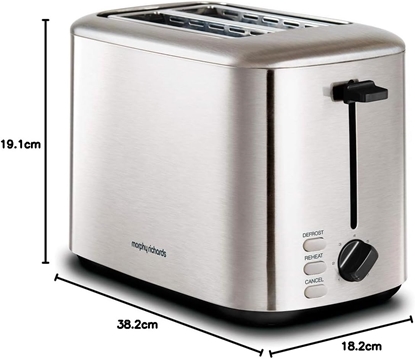 Picture of Morphy Richards 222067 toaster 7 2 slices 800 W Stainless steel