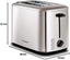 Изображение Morphy Richards 222067 toaster 7 2 slices 800 W Stainless steel