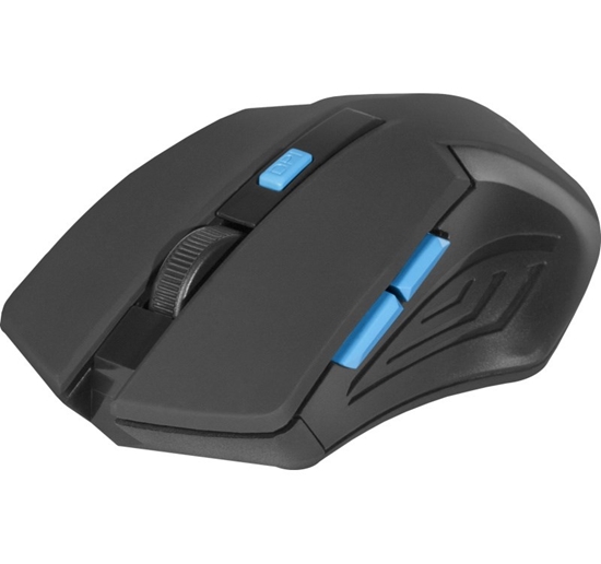 Picture of MOUSE DEFENDER ACCURA MM-275 RF BLACK-BLUE OPTICAL 1600DPI 6P